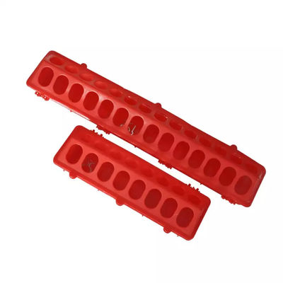 Flip Top Chicken Feeder plástico vermelho 28 furos para Chick Bird Parrot